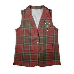 ScotsTee Shop Scottish Stewart of Galloway Women's Tartan Sleeveless Blazer Suit Vest