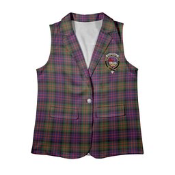 ScotsTee Shop Scottish MacDonald Modern Women's Tartan Sleeveless Blazer Suit Vest