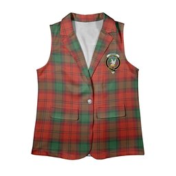 ScotsTee Shop Scottish Lindsay Black lines Ancient Women's Tartan Sleeveless Blazer Suit Vest