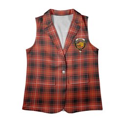ScotsTee Shop Scottish McIver Ancient Women's Tartan Sleeveless Blazer Suit Vest