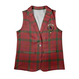 ScotsTee Shop Scottish McDonell of Keppoch Modern Women's Tartan Sleeveless Blazer Suit Vest