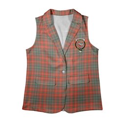 ScotsTee Shop Scottish McDougall Ancient Women's Tartan Sleeveless Blazer Suit Vest