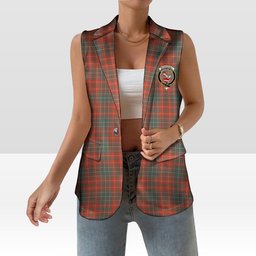 ScotsTee Shop Scottish McDougall Ancient Women's Tartan Sleeveless Blazer Suit Vest