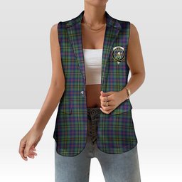 ScotsTee Shop Scottish Wood SC Women's Tartan Sleeveless Blazer Suit Vest