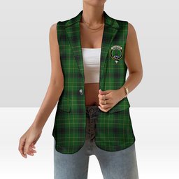 ScotsTee Shop Scottish MacArthur Highland Women's Tartan Sleeveless Blazer Suit Vest