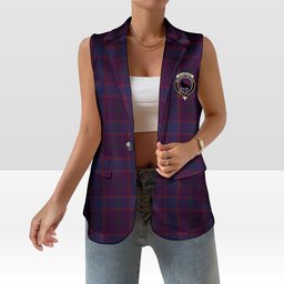 ScotsTee Shop Scottish Rutherford John Women's Tartan Sleeveless Blazer Suit Vest