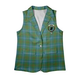 ScotsTee Shop Scottish Turnbull Hunting Ancient Clan Women's Tartan Sleeveless Blazer Suit Vest