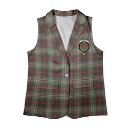 ScotsTee Shop Scottish Scott Brown Ancient Women's Tartan Sleeveless Blazer Suit Vest