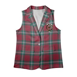 ScotsTee Shop Scottish MacLaine of Loch Buie Modern Women's Tartan Sleeveless Blazer Suit Vest