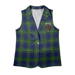 ScotsTee Shop Scottish Johnston of Caskieben Modern Women's Tartan Sleeveless Blazer Suit Vest