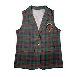 ScotsTee Shop Scottish MacDuff Hunting Modern Women's Tartan Sleeveless Blazer Suit Vest