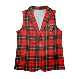 ScotsTee Shop Scottish Wallace Hunting - Red Women's Tartan Sleeveless Blazer Suit Vest