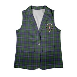 ScotsTee Shop Scottish Robertson Hunting 1 Women's Tartan Sleeveless Blazer Suit Vest