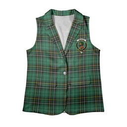 ScotsTee Shop Scottish MacAlpin Ancient Women's Tartan Sleeveless Blazer Suit Vest