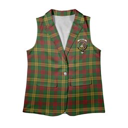 ScotsTee Shop Scottish McMillan Society of Glasgow Women's Tartan Sleeveless Blazer Suit Vest