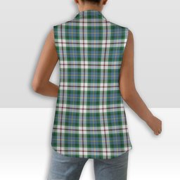 ScotsTee Shop Scottish McLeod Of Californian Ancient Women's Tartan Sleeveless Blazer Suit Vest