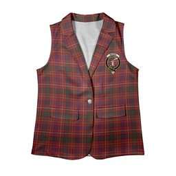 ScotsTee Shop Scottish MacRae of Inverinate Women's Tartan Sleeveless Blazer Suit Vest