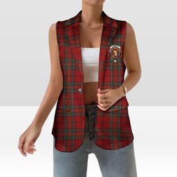 ScotsTee Shop Scottish Stewart of Galloway VS Women's Tartan Sleeveless Blazer Suit Vest