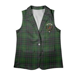ScotsTee Shop Scottish MacAuley Hunting Women's Tartan Sleeveless Blazer Suit Vest