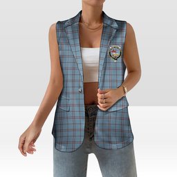 ScotsTee Shop Scottish MacDonald from Rawtenstall Women's Tartan Sleeveless Blazer Suit Vest