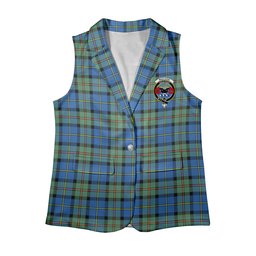 ScotsTee Shop Scottish MacLeod of Harris Ancient Women's Tartan Sleeveless Blazer Suit Vest