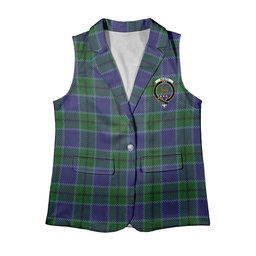 ScotsTee Shop Scottish Scott Green Sir Walter Women's Tartan Sleeveless Blazer Suit Vest