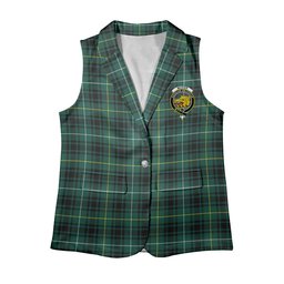 ScotsTee Shop Scottish McIver Hunting Modern Women's Tartan Sleeveless Blazer Suit Vest