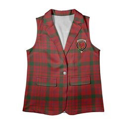 ScotsTee Shop Scottish MacDonell of Keppoch Modern Women's Tartan Sleeveless Blazer Suit Vest