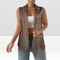 ScotsTee Shop Scottish McKinnon Ancient Women's Tartan Sleeveless Blazer Suit Vest