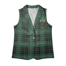 ScotsTee Shop Scottish McAuley Hunting Ancient Women's Tartan Sleeveless Blazer Suit Vest