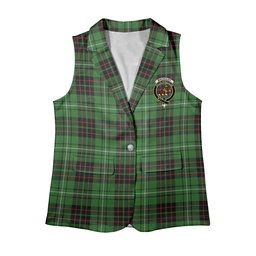 ScotsTee Shop Scottish MacAuley of Lewis Ancient Women's Tartan Sleeveless Blazer Suit Vest