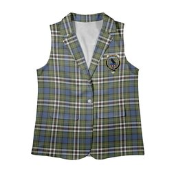 ScotsTee Shop Scottish McDonell of Glengarry Dress Ancient Women's Tartan Sleeveless Blazer Suit Vest
