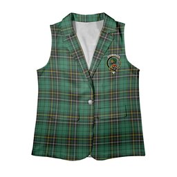ScotsTee Shop Scottish MacAlpine Ancient Women's Tartan Sleeveless Blazer Suit Vest