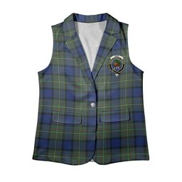 ScotsTee Shop Scottish Muir Modern Women's Tartan Sleeveless Blazer Suit Vest