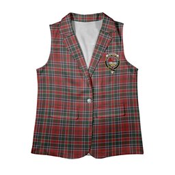 ScotsTee Shop Scottish McDonald of Lochmaddy Women's Tartan Sleeveless Blazer Suit Vest