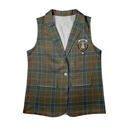 ScotsTee Shop Scottish MacLean of Kingairloch Women's Tartan Sleeveless Blazer Suit Vest