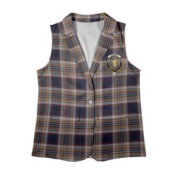 ScotsTee Shop Scottish Stewart Navy Women's Tartan Sleeveless Blazer Suit Vest