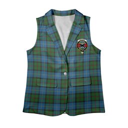 ScotsTee Shop Scottish MacLeod of Assynt Women's Tartan Sleeveless Blazer Suit Vest