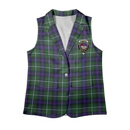 ScotsTee Shop Scottish McDonald of the Isles Hunting Modern Women's Tartan Sleeveless Blazer Suit Vest
