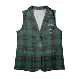 ScotsTee Shop Scottish MacArthur-Fox Hunting Modern Women's Tartan Sleeveless Blazer Suit Vest