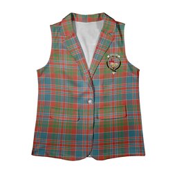 ScotsTee Shop Scottish McDonald of Boisdale Ancient Women's Tartan Sleeveless Blazer Suit Vest