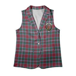 ScotsTee Shop Scottish Spens Modern Clan Women's Tartan Sleeveless Blazer Suit Vest