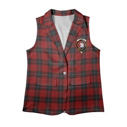 ScotsTee Shop Scottish Ramsay Red Women's Tartan Sleeveless Blazer Suit Vest