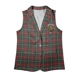 ScotsTee Shop Scottish MacIntosh Hunting Modern Women's Tartan Sleeveless Blazer Suit Vest