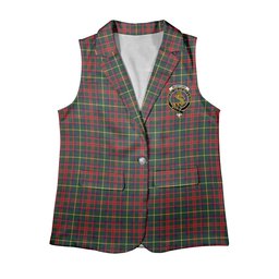 ScotsTee Shop Scottish McIntosh Hunting Modern Women's Tartan Sleeveless Blazer Suit Vest