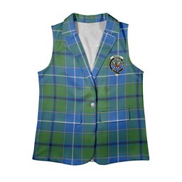 ScotsTee Shop Scottish Wishart Hunting Ancient Clan Women's Tartan Sleeveless Blazer Suit Vest