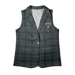 ScotsTee Shop Scottish Robertson Hunting Modern Clan Women's Tartan Sleeveless Blazer Suit Vest
