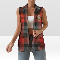 ScotsTee Shop Scottish MacLachlan Weathered Women's Tartan Sleeveless Blazer Suit Vest
