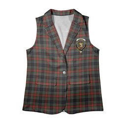 ScotsTee Shop Scottish Stewart Black 3 Women's Tartan Sleeveless Blazer Suit Vest