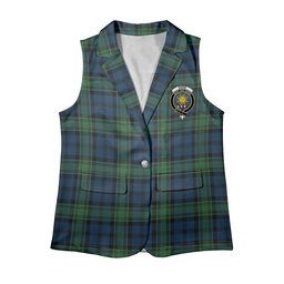 ScotsTee Shop Scottish Kerr Hunting Modern Women's Tartan Sleeveless Blazer Suit Vest